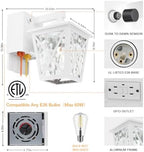 Ehaho Porch Light with GFCI Outlet Aircraft Grade Aluminum Alloy-White 2PCS - Image 6