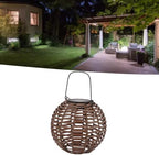 Rattan Solar Lantern, LED Hanging Lantern Outdoor Landscape Decorative Lamp for Garden, Lawn, Patio - Image 5