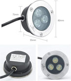 Ultra Thin Walkover Lights Terrace Garden 3W LED Buried Light IP68 Waterproof 304 Stainless Steel for Lawn, Swimming Pool, Pong Lighting(Warm White,24V) - Image 3