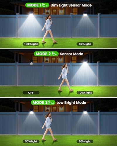 Clip-On Solar Lights Outdoor, Motion Sensor, 6 Pack, Black - Image 6