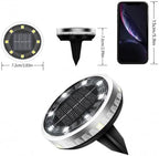 Solar Ground Lights, Solar Garden Light Outdoor 8 LED Disc Underground,for Patio Pathway Lawn Yard - Image 5