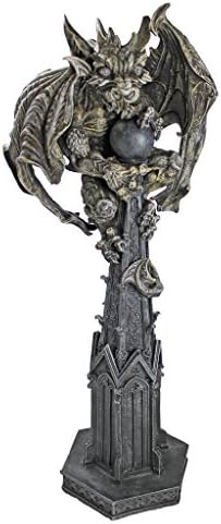 Design Toscano CL4187 Raptor, Gargoyle Surveyor of the Realm Sculpture,two tone stone by DesignToscano