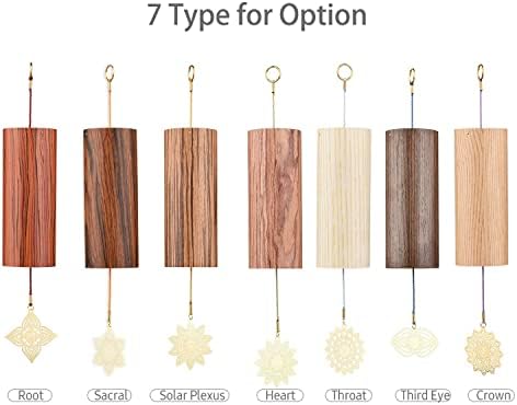 Chakra Chimes Natural Bamboo Wind Chimes Meditation Chord Windchime Wind Bell for Home Decoration Zen Mindfulness Throat Chakra - Image 6