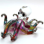 Octopus Miniature Hand Blown Glass Art Figurines Sea Animals Collectible Gift Decorate (4 inches Multi-Purple) by Sansukjaianimalblownglass