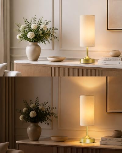 Cordless Lamp, 2-Pack, Dimmable, Ambient Light, 2700K, Timer, Touch Control, Portable, LED, Battery Operated, Rechargeable, Wireless, Desk Lamp, Kitchen Lamp, Fabric Shade, for Bedroom, Living Room - Image 2
