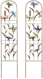 2 Pack Metal Garden Trellis for Climbing Plants by SUNNYPARK