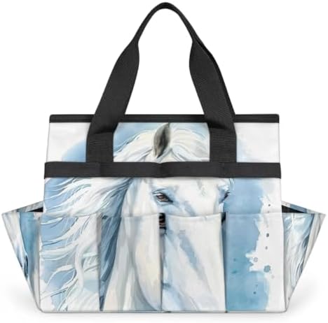 Horse Garden Tool Bag, Garden Tote Storage Bag with 10 Pockets, Indoor and Outdoor Horse Animal Gardening Tool Organizer for Women Men by CURLYOOT