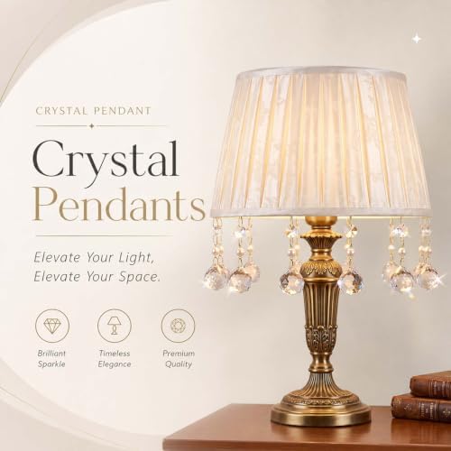 2" Pendant Chandelier K9 Crystal Decorative Hanging Ornaments (Vintage C, 12) - Image 7