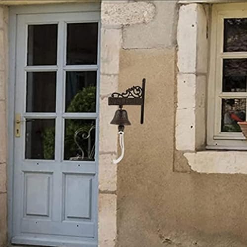 Cast Iron Dinner Bell Indoor Antique Style Door Bell, Outdoor Wind Chimes Wall Mounted Bells for Church, School, Home Decor - Image 4