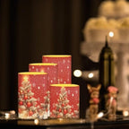 GLENLCWE Merry Christmas Tree Flameless Candles 4 Pack(3" 4" 5" 6"),Flickering Battery Operated LED Pillar Candles,Realistic Fake Candle for Home Party Wedding Restaurant Decorations - Image 2