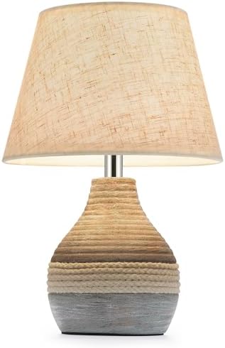 10" H Small Rechargeable Cordless Ceramic Table Lamp, Coastal by Buynow
