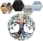 Tree Of Life Metal Wall Art Round Plaque Rustic Steel Decor For Living Room Bedroom Or Garden Porch Elegant Nature Inspired Silhouette Hanging Ornament (16 INCH) - Image 7