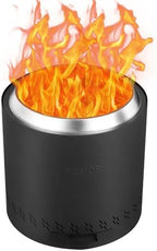 VEVOR 15.8 inch Smokeless Fire Pit Stove Bonfire, Wood Burning Fireplaces with Removable Ash Pan, SUS430 Stainless Steel Inner Portable Outdoor Firepit,for Outdoor Patio Camping High 15.4 inch by VEVOR