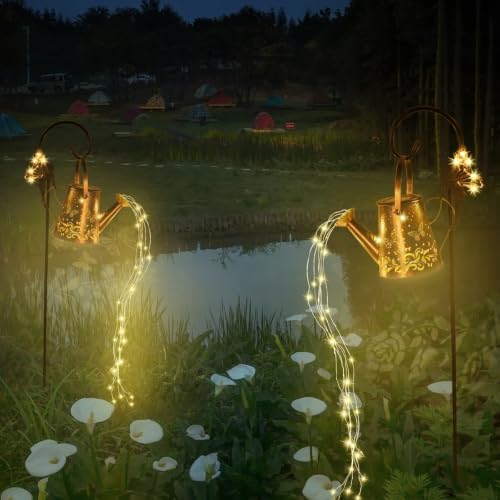 Solar LED Watering Can Light Waterproof Decorative Kettle String Lights - Image 4