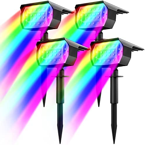 nipify Solar Spot Lights Outdoor Color Changing, Halloween RGB Spotlights by Nipify