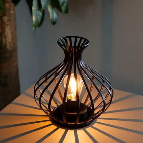 JHY DESIGN Decorations Outdoor Table Lamp Nightlight 7.5''High Modern Style Battery Powered Lamp with 6-Hours Timer Feature Decorative Bedside Lamp for Room Indoor Outdoor Table Garden Party - Image 3