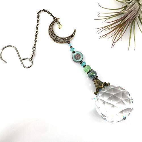Crescent Moon Crystal Sun Catcher, LG 40mm - Image 4