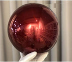 10 in Gazing Ball,Red Stainless Steel Mirror Globe,Polished Reflective Smooth Garden Sphere,for Garden Home Decoration with Colorful Shiny Addition - Image 3