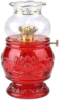 Metal Litten Kerosene Lantern, Vintage Oil Lamps for Indoor Use - Portable Classic Oil Lamp - Rustic Hurricane Lamps for Outdoor Camping ( Color : Rojo ) by Unknown