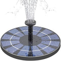 Solar Fountain Pump 2. 5 W Circle Solar Water Pump Floating Fountain Built- in 800 mAh Battery with 4 Nozzles, for Bird Bath, Fish Tank, Pond or Garden Decoration Elegant and Beautiful by Unknown