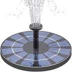 Solar Fountain Pump 2. 5 W Circle Solar Water Pump Floating Fountain Built- in 800 mAh Battery with 4 Nozzles, for Bird Bath, Fish Tank, Pond or Garden Decoration Elegant and Beautiful by Unknown