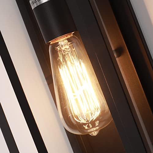 mirrea 14" Modern Outdoor Porch Wall Light, Matte Black, 4 Pack - Image 4