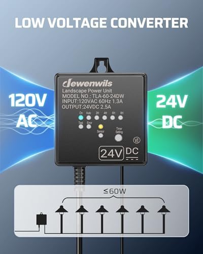DEWENWILS 60W DC Low Voltage Transformer with Timer & Photocell Sensor - Image 2