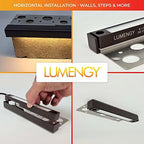 LUMENGY 7 Inch 2W LED Hardscape Light, 2700K Warm White, Easy Replaceable Feature, Includes 3 Mounting Plates for Outdoor Steps, Retaining Walls and Paver Steps, 12V, Black Finish - Image 5
