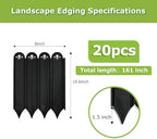 Landscape Edging - 30pcs Plastic Garden Edging,Single Piece Size:11 * 8inch - Image 2