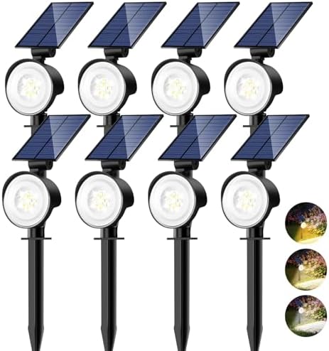 nipify Solar Spot Lights Outdoor Waterproof, 3 CCT Landscape Spotlights by Nipify