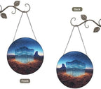 Phayah Transparent Crystals Print Glass Window Hanging Sun Catchers Suncatcher Decor for Birthday for Home Garden Porch 10in（25cm） - Image 2