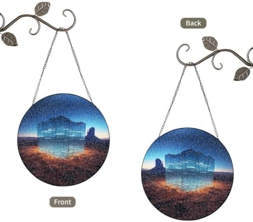Phayah Transparent Crystals Print Glass Window Hanging Sun Catchers Suncatcher Decor for Birthday for Home Garden Porch 10in（25cm） - Image 2
