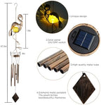 Flamingo Solar Wind Chimes for Outside Gifts for Women Mom Grandma Sister Crackle Glass Ball Flamingo Wind Chimes Solar Lights Outdoor Decor for Garden Backyard Patio Yard Porch, Birthday Gifts - Image 2
