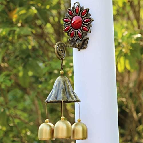 Wind Chimes Indoor Outdoor Copper Bird Nest Wind Chimes Antique House Decoration Wind Chimes Luxurious Retro Wall Hanging Decoration Hanging Ornament(B) - Image 3