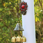 Wind Chimes Indoor Outdoor Copper Bird Nest Wind Chimes Antique House Decoration Wind Chimes Luxurious Retro Wall Hanging Decoration Hanging Ornament(B) - Image 3