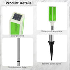 Joyibay 5-Pack Solar Powered Driveway Markers, Solar Warning Lights, Solar Outdoor Driveway Lights, Driveway Reflectors on Poles for Snow Road Yard (Green) - Image 5