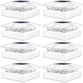Peasur 8 Packs 4x4 White Solar Post Cap Lights Outdoor with 3 Modes by Peasur