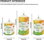 Cozeyat Flickering Flameless Electric Candles with Remote 3 Pieces, Autumn Maple Leaf Print LED Candles Battery Operated, Realistic Wax Pillar Tealights for Thanksgiving Day Decor - Image 6