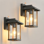 meike Outdoor Wall Sconce, Dusk to Dawn Outside Porch Light Fixture 2 Pack by SmeikeLighting