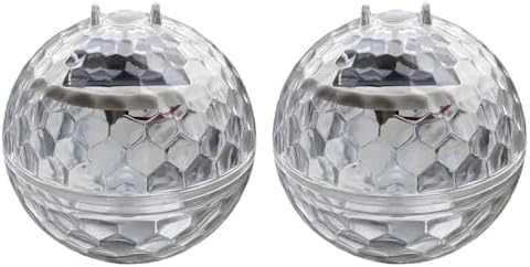 Outdoor Solar Powered Floating Pond Lights, Floating Magic Ball for Yard Decoration, 2 Pcs Solar Pool Ball Lights, Multi-Color Lighting Ip44 Waterproof Led Sphere Lamps by Unknown