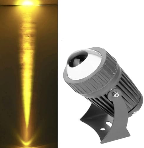 Rotation Led Beam Lamp, 10W Outdoor LED Spot Lights, IP66 Waterproof Ground Landscape Lights, Narrow Beam Wall Washer Spotlights, for Billboard Building Lighting(Yellow,110-230V) by Unknown