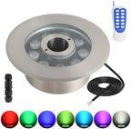 LED Fountain Lights Submersible Waterfall Underwater Light 36W 12V AC with RGBW Color Changing by Remote Full Stainless Steel Light for Outdoor Fountain Garden Waterfall Pond by Ajinsn