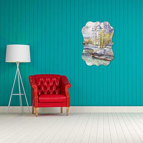 Fastasticdeals Vertical Home Decor Wall Sign The Louvre on Pont Royal Painting Art Picture Frame Benelux Shape 8x12Inches - Image 3