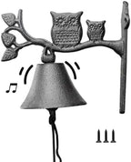 Outdoor Cast Iron Vintage Owl Doorbell, a Dinner Bell with a Farmhouse Style Design, Perfect for Home Christmas Garden Shop by Unknown