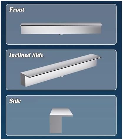 Pool Fountain Acrylic Waterfall Spillway Decorative Water Feature,Outdoor Pool Fountain Kit - 61in Wall Recessed Waterfall Spillway for Fish Pond & Spa - Decorative Pond Waterfall & Front Y - Image 7