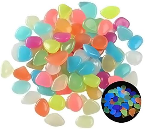 Glowing Stone Colored Luminous, Pebbles Sent in The Dark, Solar Stones Used for Indoor and Outdoor Decoration of Garden Aquarium Fish Tank Sidewalks (Size : 500PCS) - Image 2