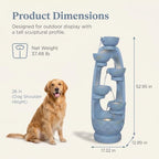 Bumilgar Water Fountain Outdoor - 52.95 Inches 6 Tired Modern Indoor Floor Standing Outdoors Fountains with Lights Pump for Garden Patio Backyard Porch Home Art Decor - Image 4