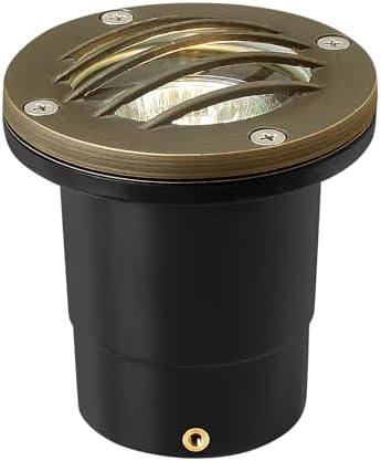 Hinkley Hardy Island Grill Top 12V Low Voltage Well Light, Cast Brass, Clear Glass, Includes Wiring Kit, Matte Bronze Finish by Hinkley