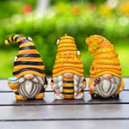OrnamentallyYou Spring & Summer-Themed Garden Statues – Adorable Outdoor Decor for Lawn, Patio & Porch (Buzzy Trio Set of Three Bumble Bee Gnome Figurines, 6" Tiered Tray Home or Garden Decoration) by OrnamentallyYou