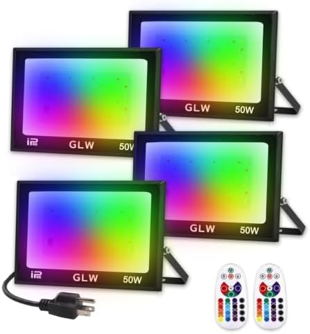 50W RGB Flood Light 500W Equiv Color Changing Stage Lights by GLW